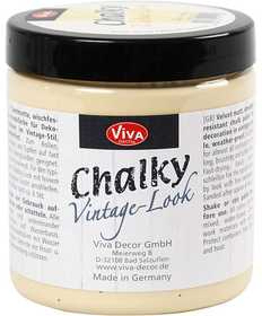 Chalky vintage look verf, vanilla (201), 250ml [HOB-24322]